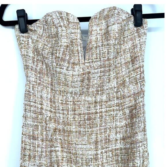 REVOLVE LPA Dress 691 Tweed Strapless - Picture 3 of 7